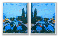 The Pool, La Colombe d’Or Robot Painting Diptych
