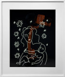RN1459 Robot Light Drawing, Vierge et enfant sur fond de fleurs et d’étoiles, after Henri Matisse (1950-51), 2022