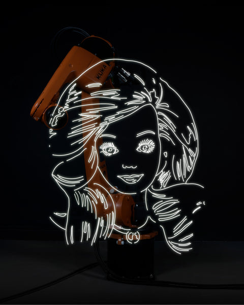 RN1470 Robot Light Drawing, Barbie, after Andy Warhol (1986), 2022