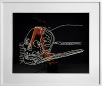 RN1483 Robot Light Drawing, Skull II, after Andy Warhol (c. 1976), 2022